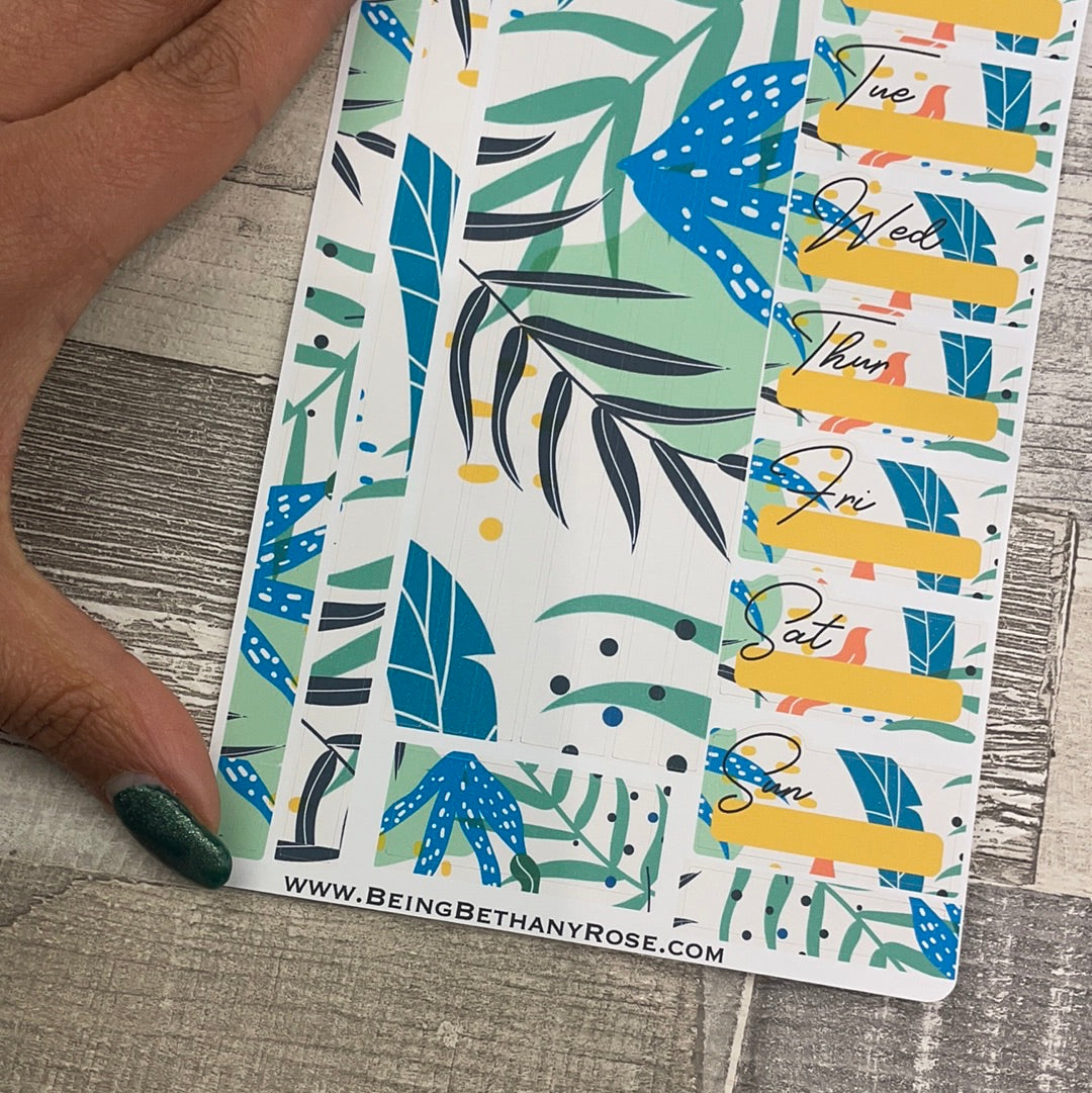 One sheet week planner stickers - Janey (DPD2566)