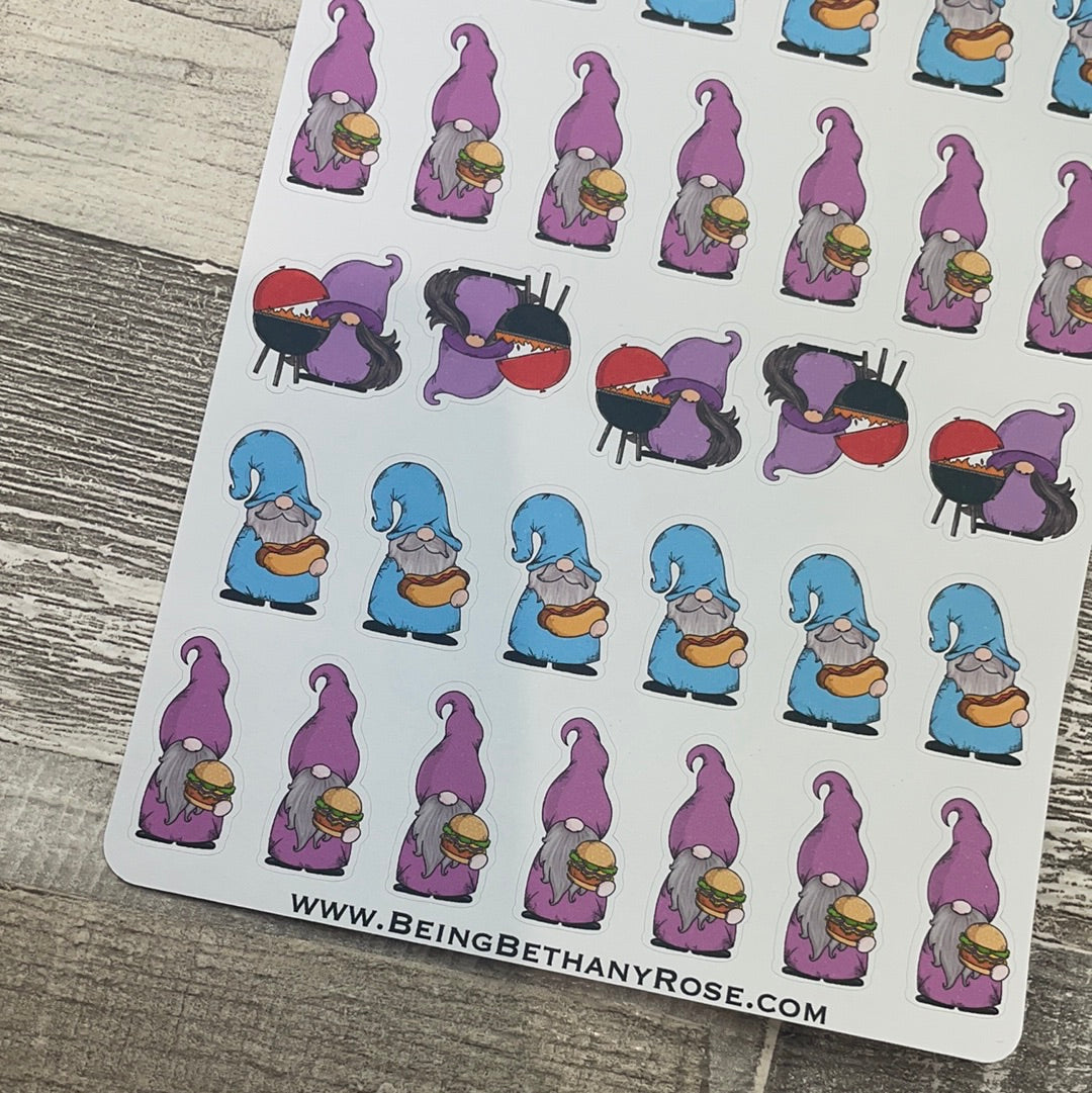 Mixed BBQ, Burger and Hot Dog Gonk Character Stickers (DPD-2253)