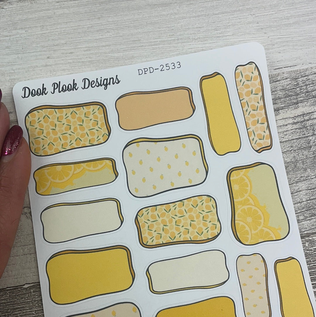 Layla Lemon Hand drawn box stickers (DPD2533)