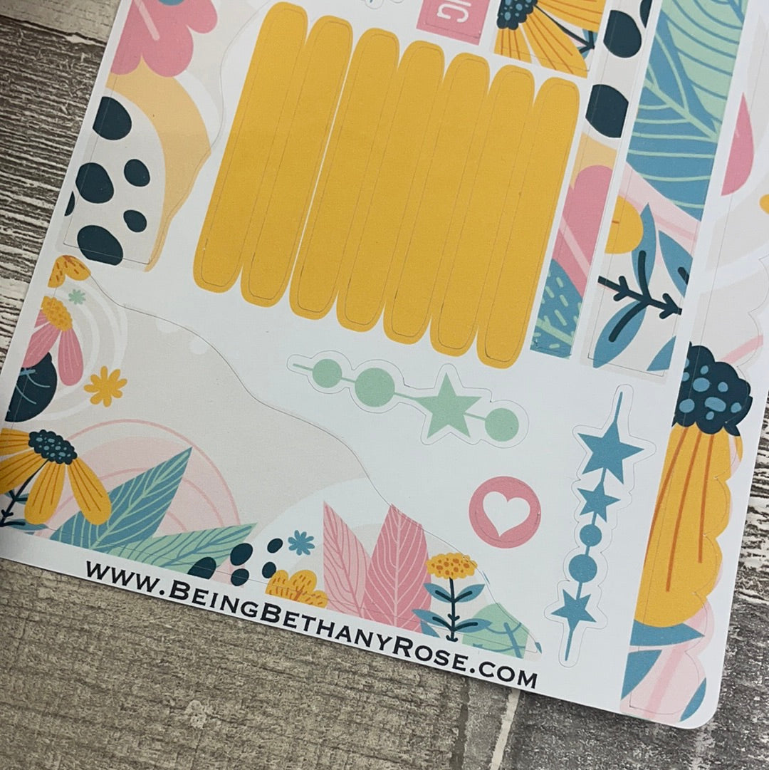 (0490) Passion Planner Daily Wave stickers - Happy Days