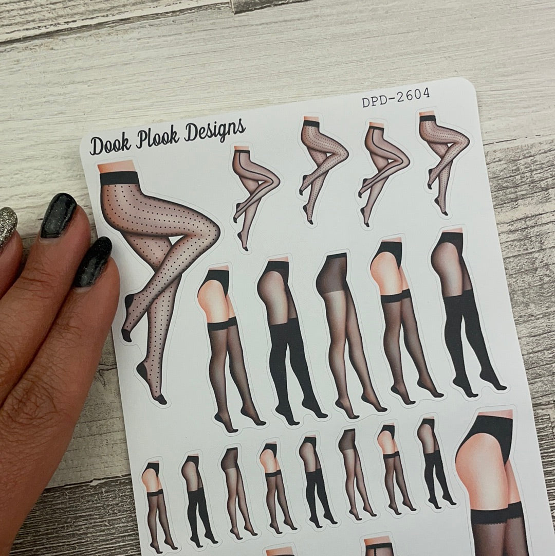 Legs in stockings, tights, pantyhose stickers (DPD2604)
