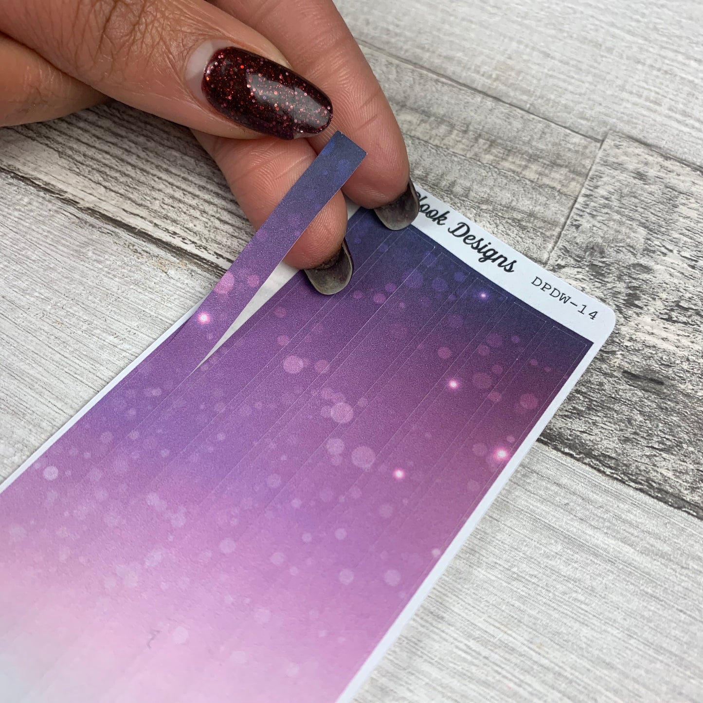 Passion Planner Hour Cover up / Washi strip stickers Solar (DPDW-14)