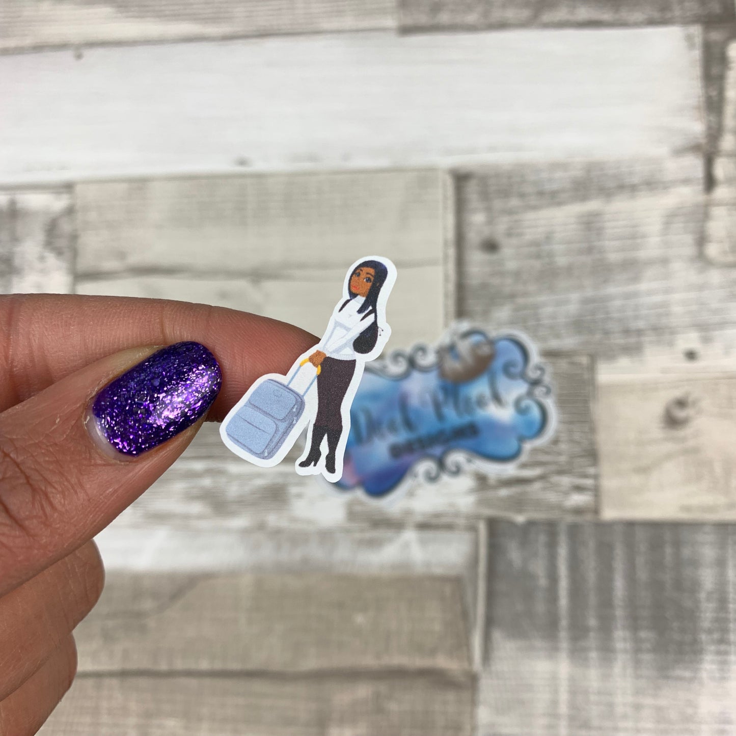 Female traveller stickers (DPD870)