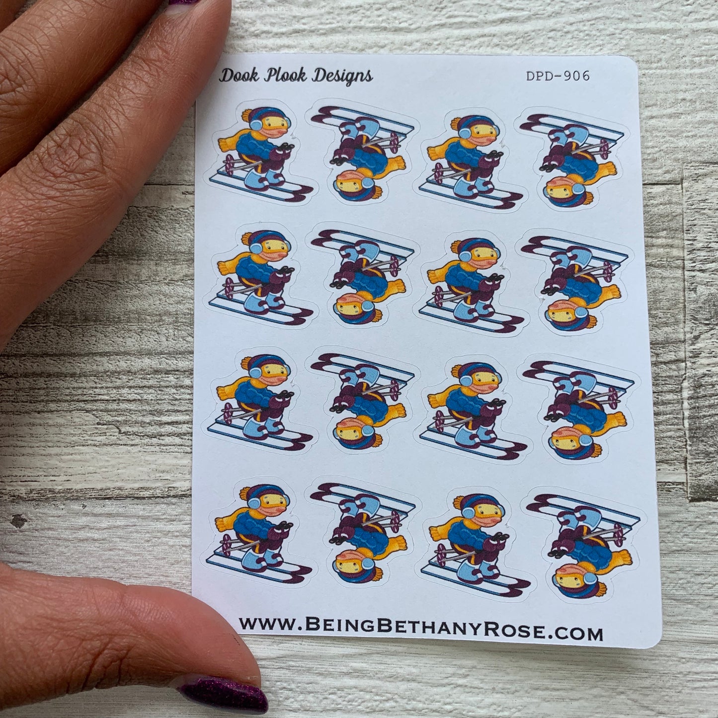 Ski / Skiing stickers (DPD906)