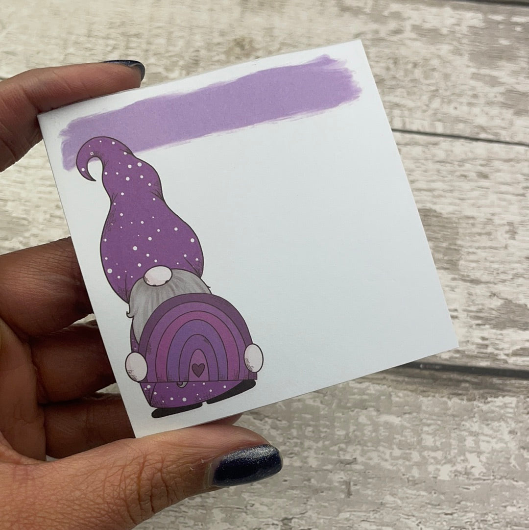 Small Memo Note Pad - Gregor Purple Rainbow