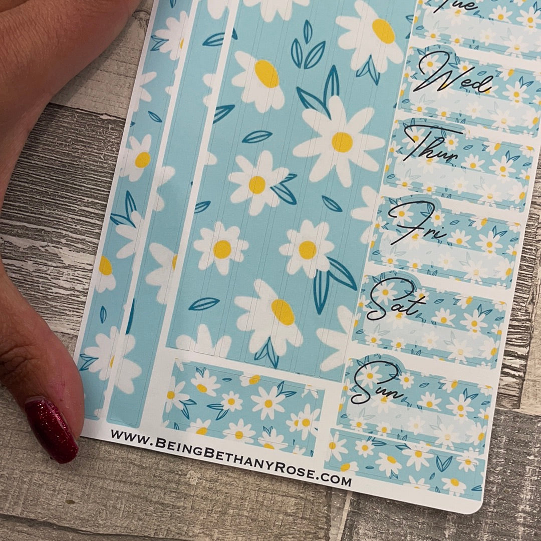 One sheet week medium passion planner stickers - Daisies (DPD2204)