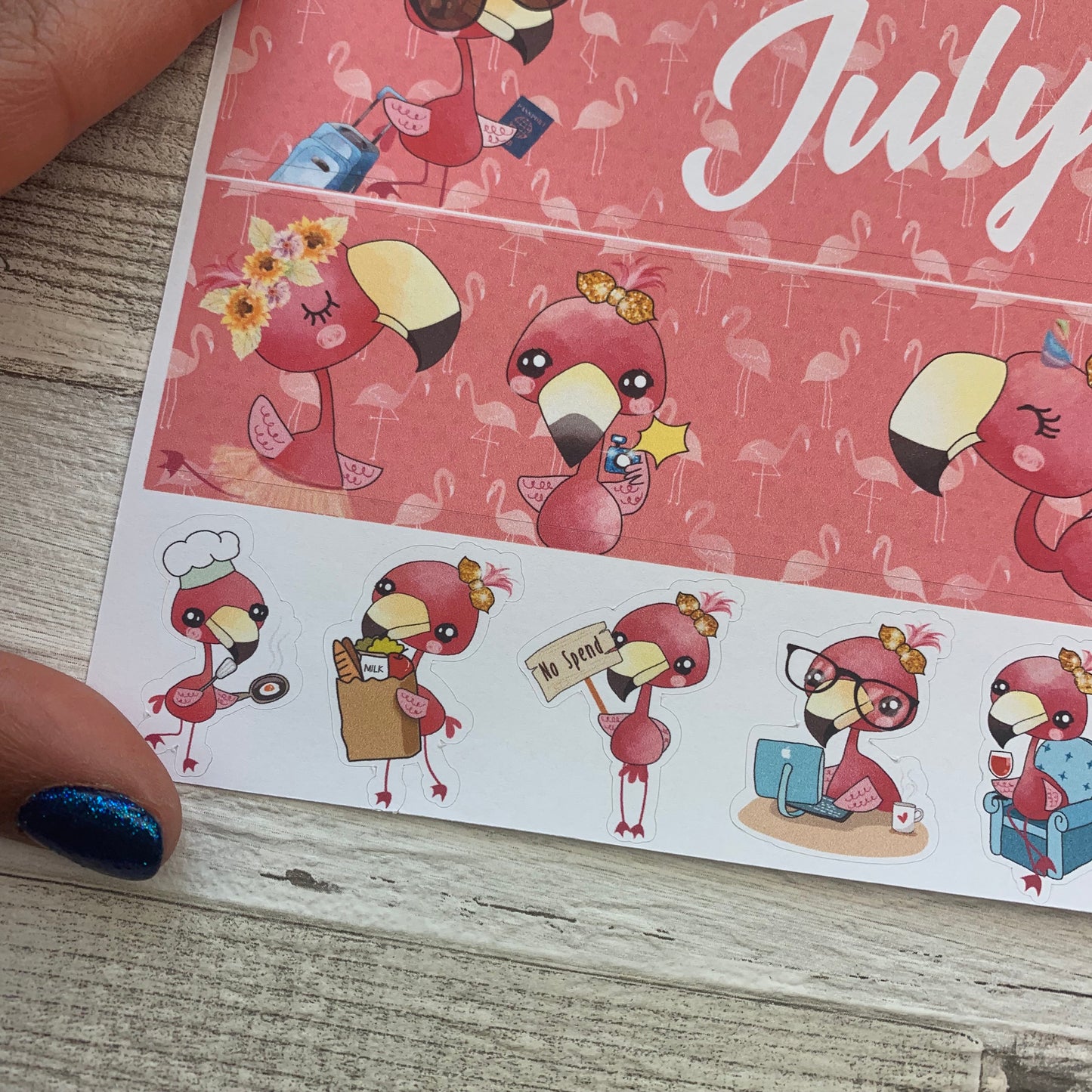 Flamingo Monthly View Kit (any month) for the Erin Condren Planners