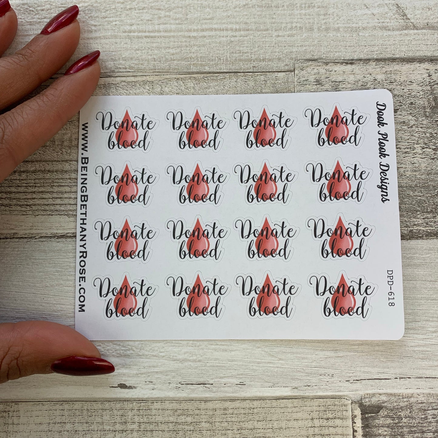 Donate blood stickers (DPD618)