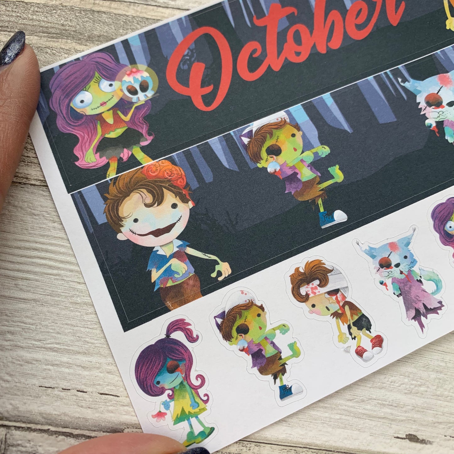 Halloween Zombie Monthly View Kit (any month) for the Erin Condren Planners