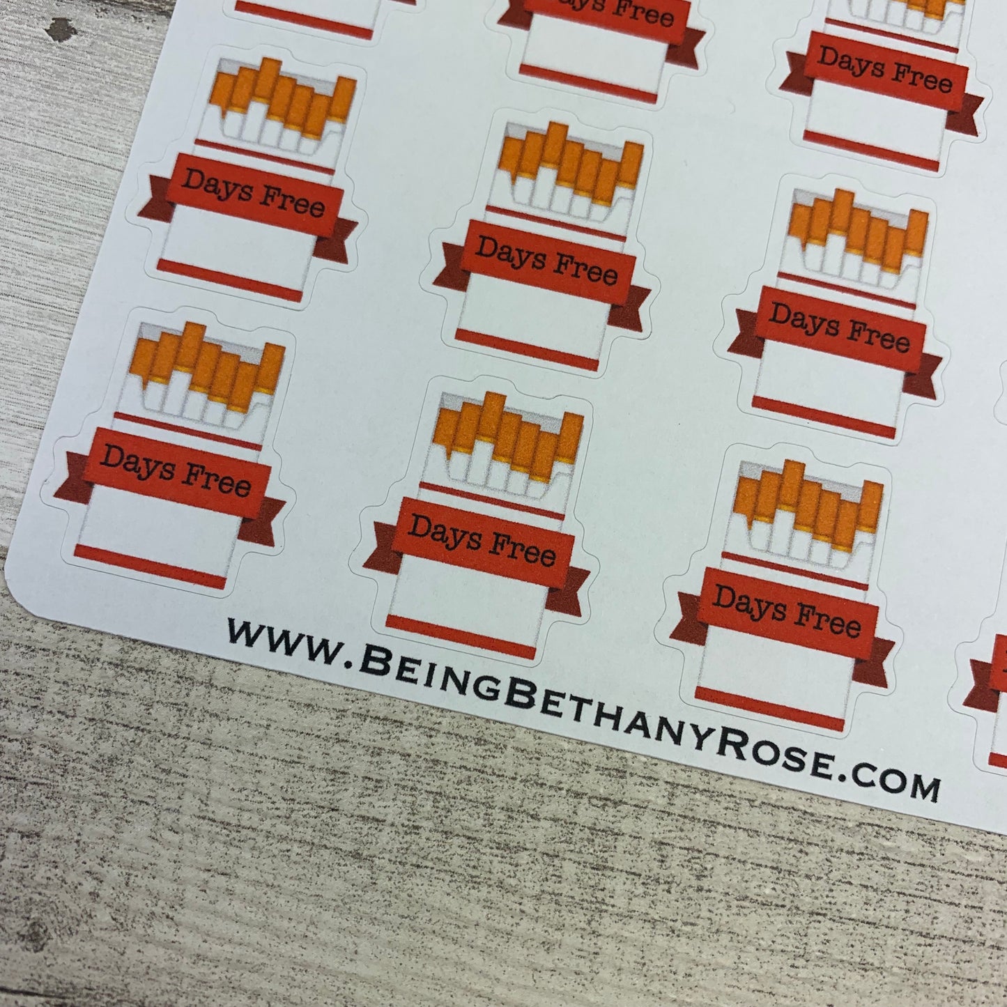 Quit smoking (days smoke free) stickers (DPD004)