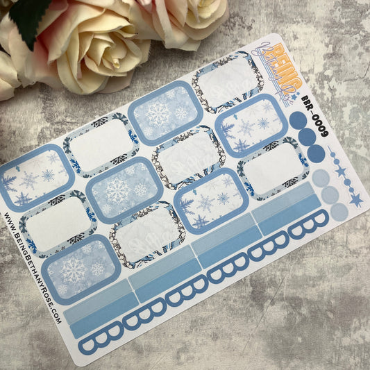 Sadie - Snowflake boxes planner stickers (BBR-0009)