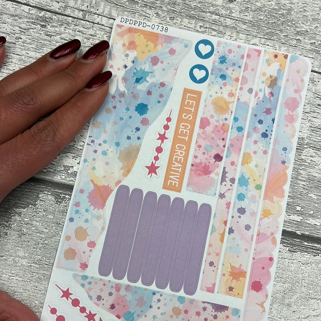 (0738) Passion Planner Daily Wave stickers - Alana Paint Splodge