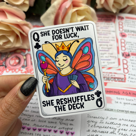 (156) Reshuffle the deck - vinyl sticker
