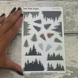 Ida - decorative trees Journalling planner stickers (DPD3026)
