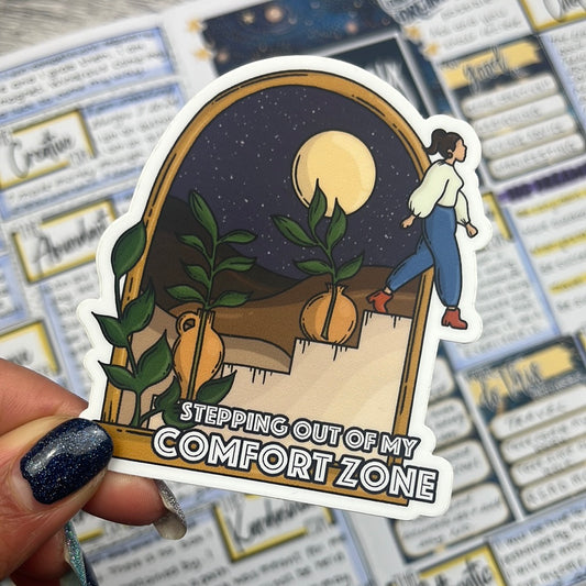 Stepping out of my comfort zone (Large) - vinyl sticker