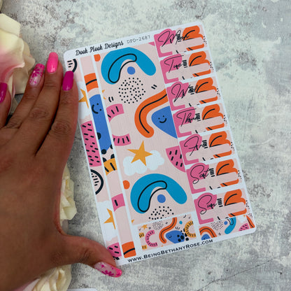 One sheet week planner stickers -  framed co-ord (2026087)