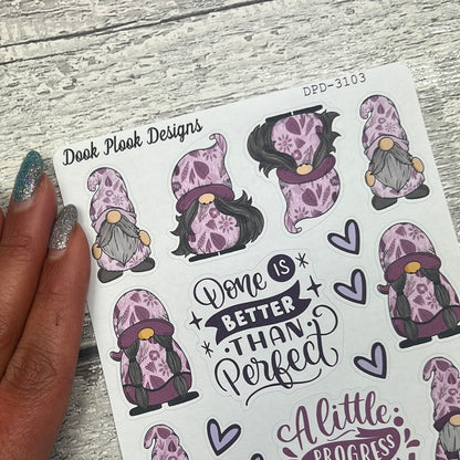 Ava Purple Gonk Character & Quotes Stickers  (DPD-3103)
