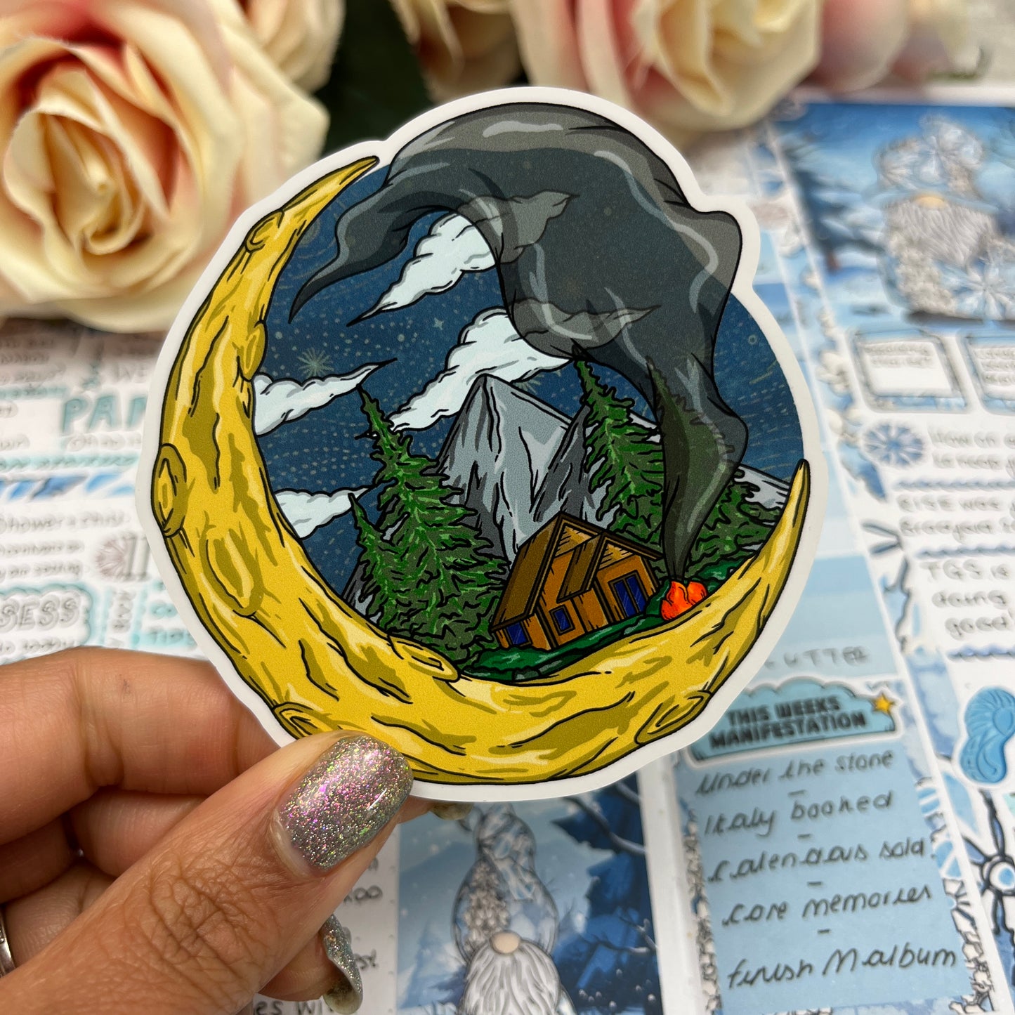 (083) Cabin in the woods - vinyl sticker