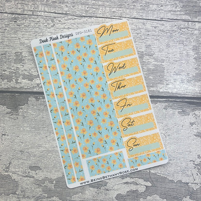 One sheet week planner stickers -  Mandy Daffodil (DPD3181)