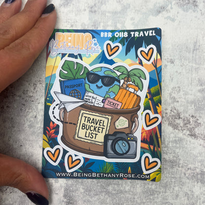 Travel Adventure style Bucket List Stickers (BBR0118)