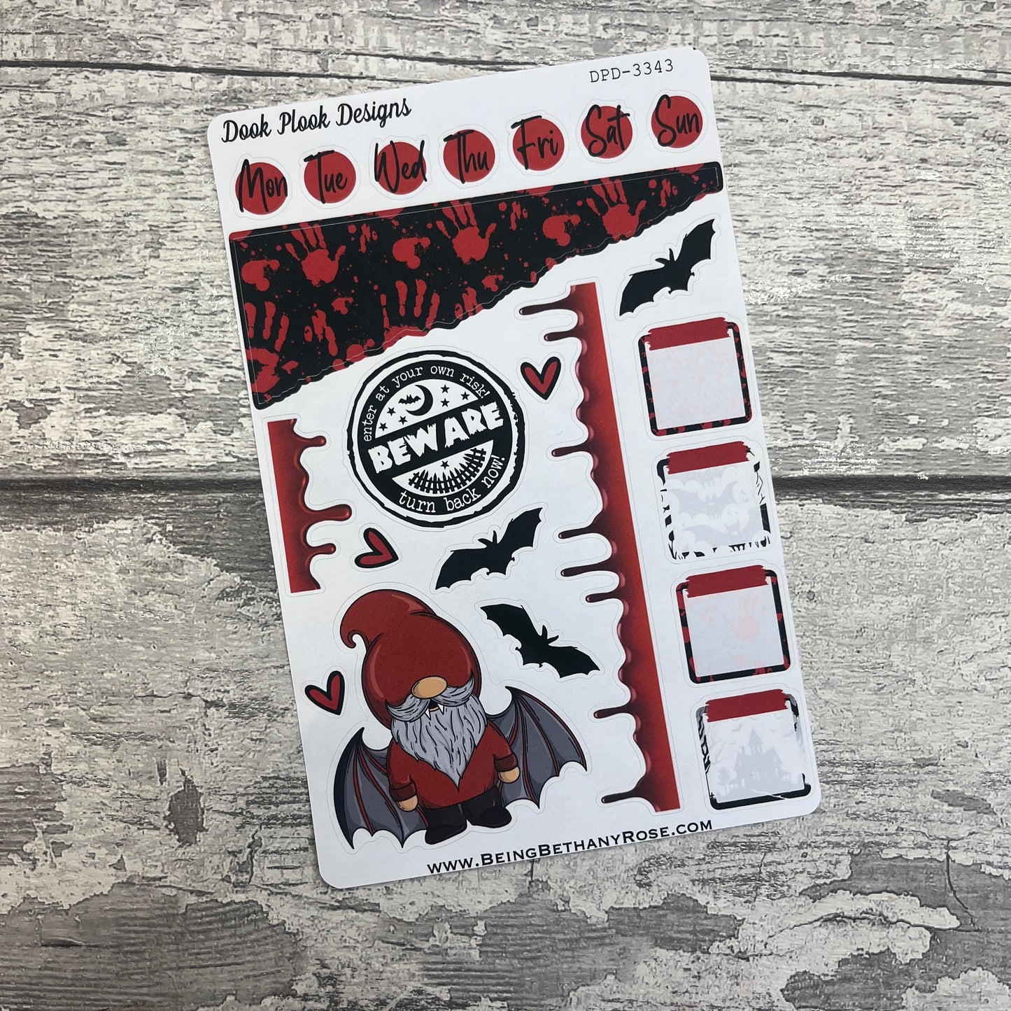 Carrie Halloween Gonk journalling planner stickers (DPD3343)