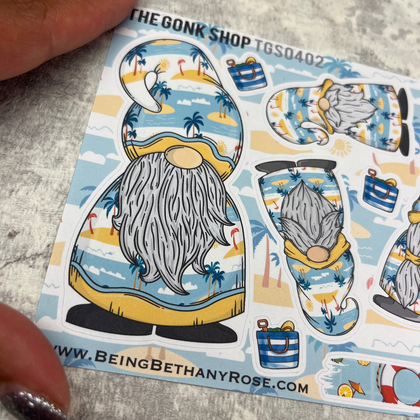 Brittany Beach Gonk Stickers (TGS0402)