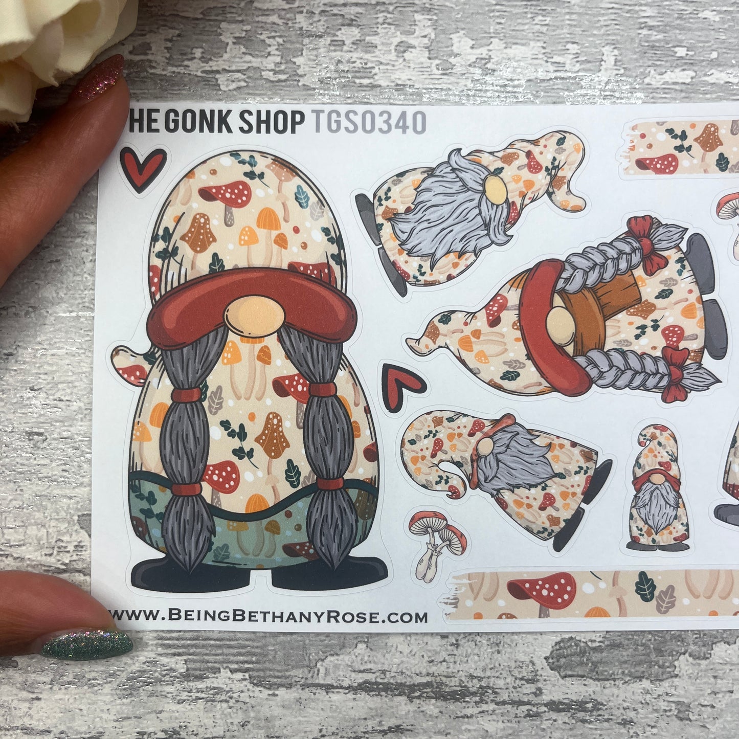 Michone Mushroom Gonk Stickers (TGS0340)