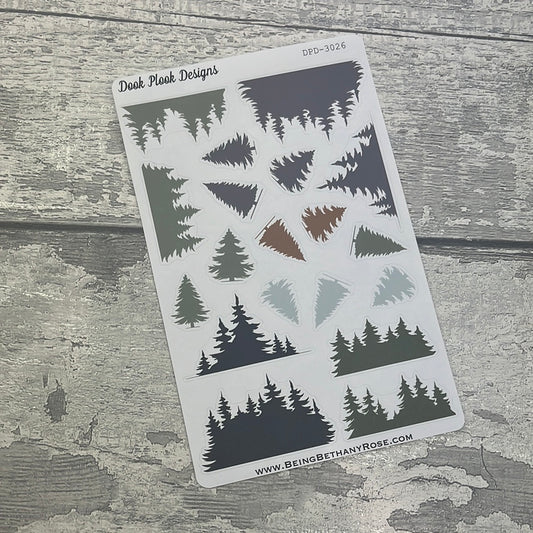 Ida - decorative trees Journalling planner stickers (DPD3026)