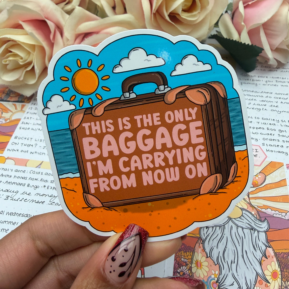(170) The only baggage I'm carrying - vinyl sticker
