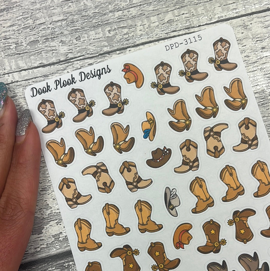 Cowboy boot planner stickers (DPD3115)