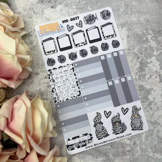 Wendy Mono Leopard Print functional planner stickers (BBR-0077)