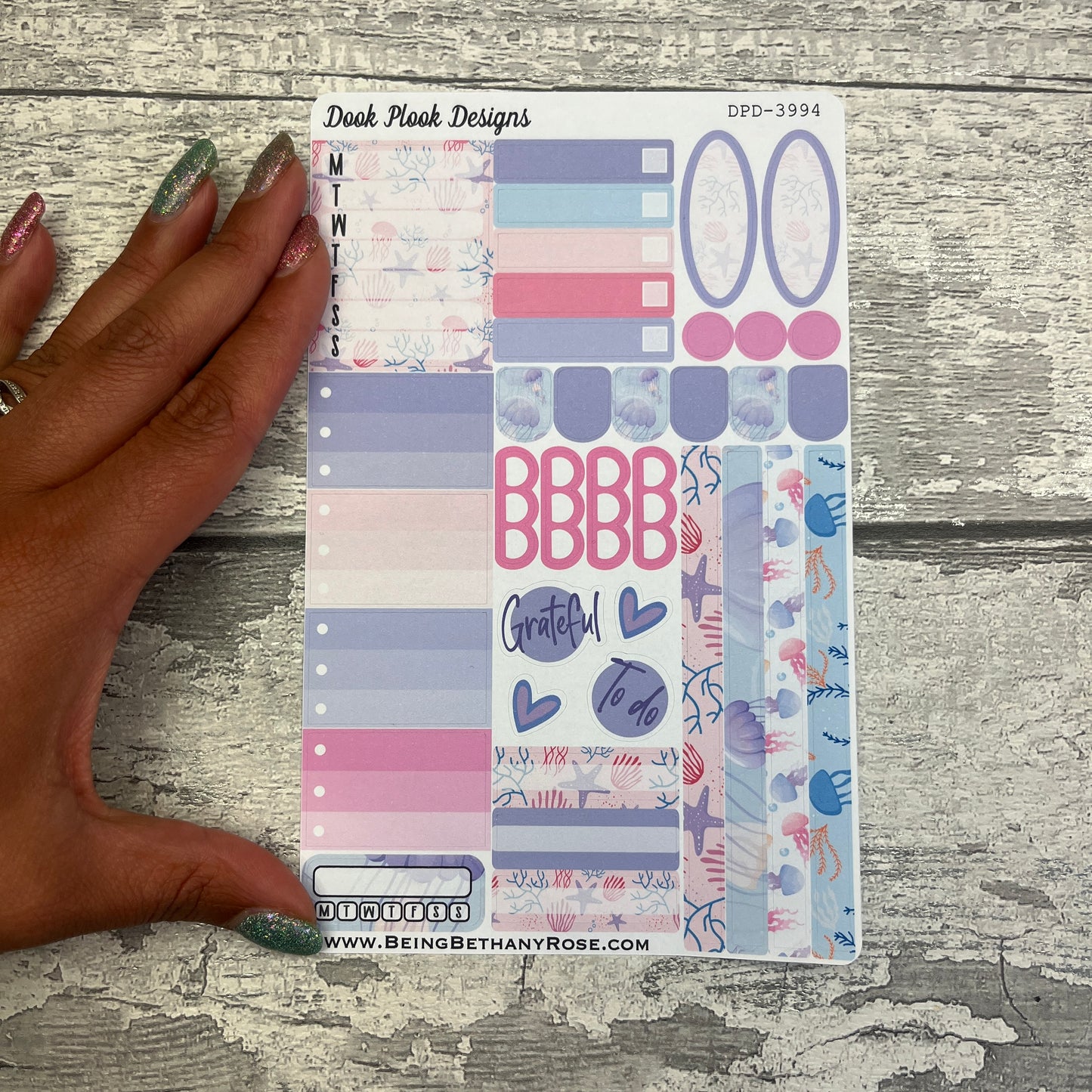 Kelly Jellyfish Gonk functional planner stickers (DPD3294)