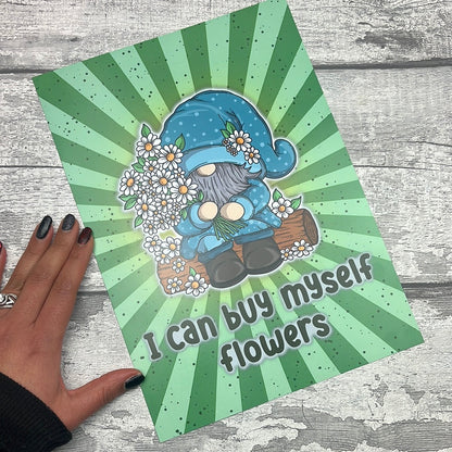 A4 Print - Buy Myself Flowers