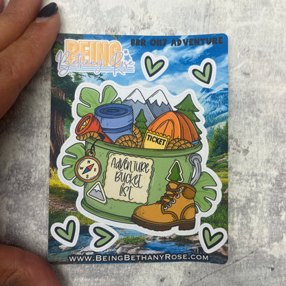 Travel Adventure style Bucket List Stickers (BBR0118)