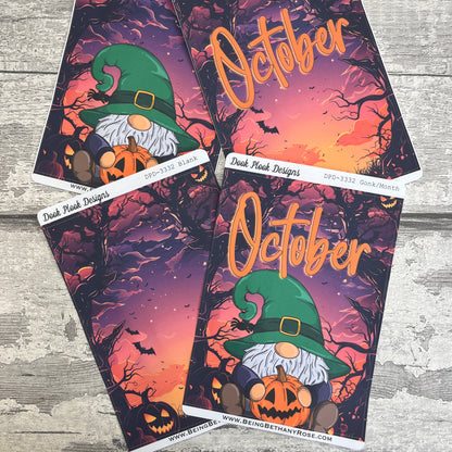 Large Cover Page ' October'  Halloween Witch Sticker (DPD3332)