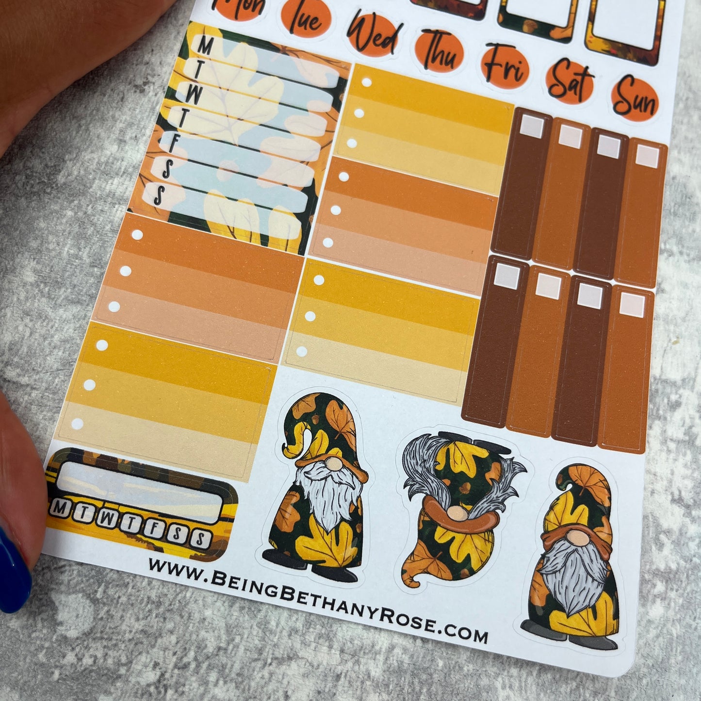 Stevie Autumn functional planner stickers (BBR-0091)