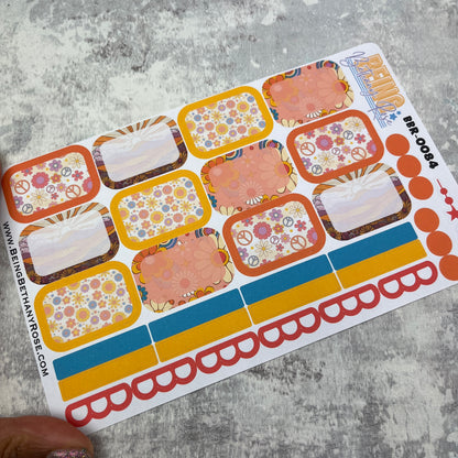Bodhi Flower Power boxes planner stickers (BBR-0084)