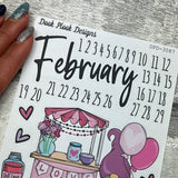 Juliet - valentines / Love February journalling planner stickers (DPD3087)