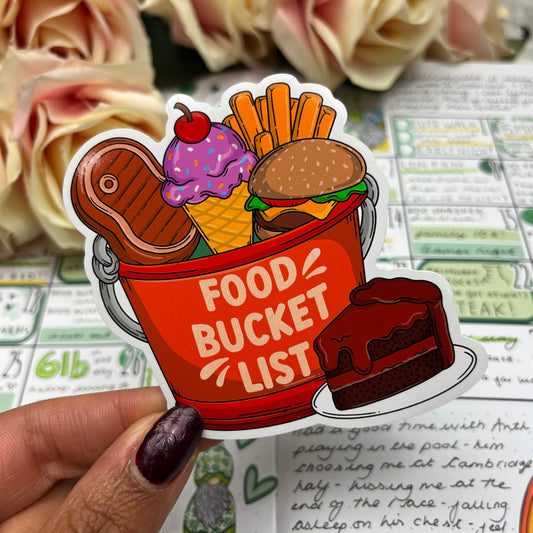 (0146) Food Bucket List - vinyl sticker