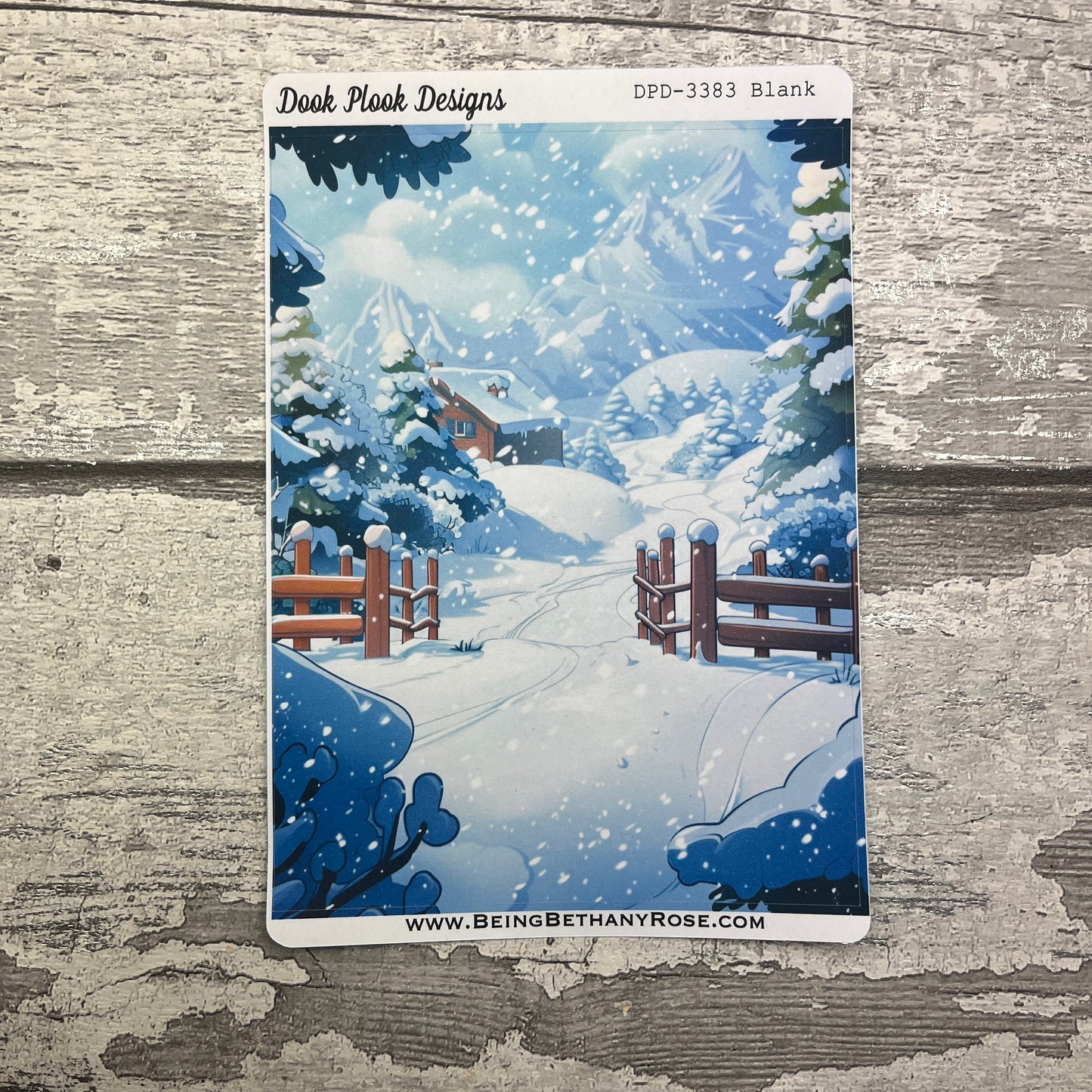 Large Cover Page ' December'  Sticker (DPD3383)