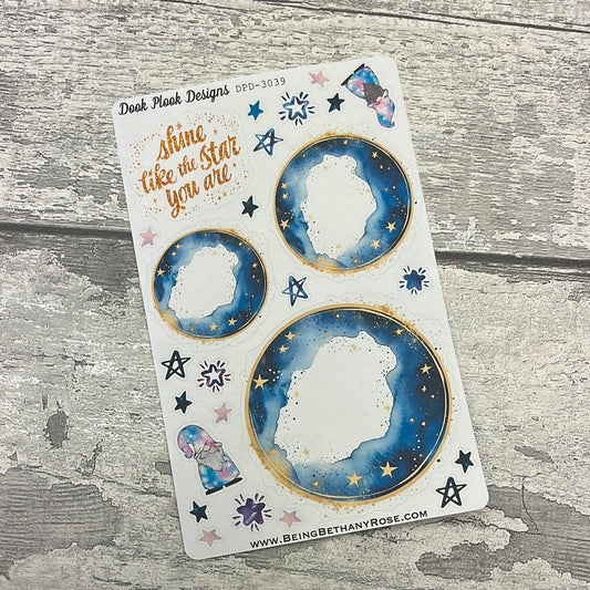 Starry Night / Galaxy - Selina - Decorative Journal planner stickers (DPD3039)