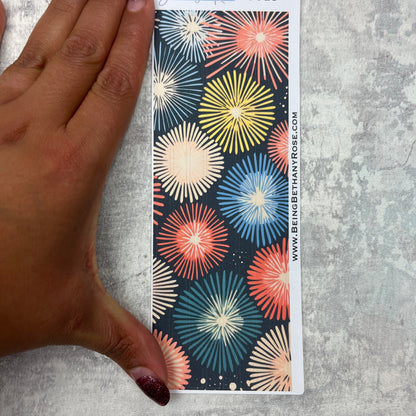 Bonfire Night fireworks - thin washi style strip stickers (BBRSTRIPS-0028)