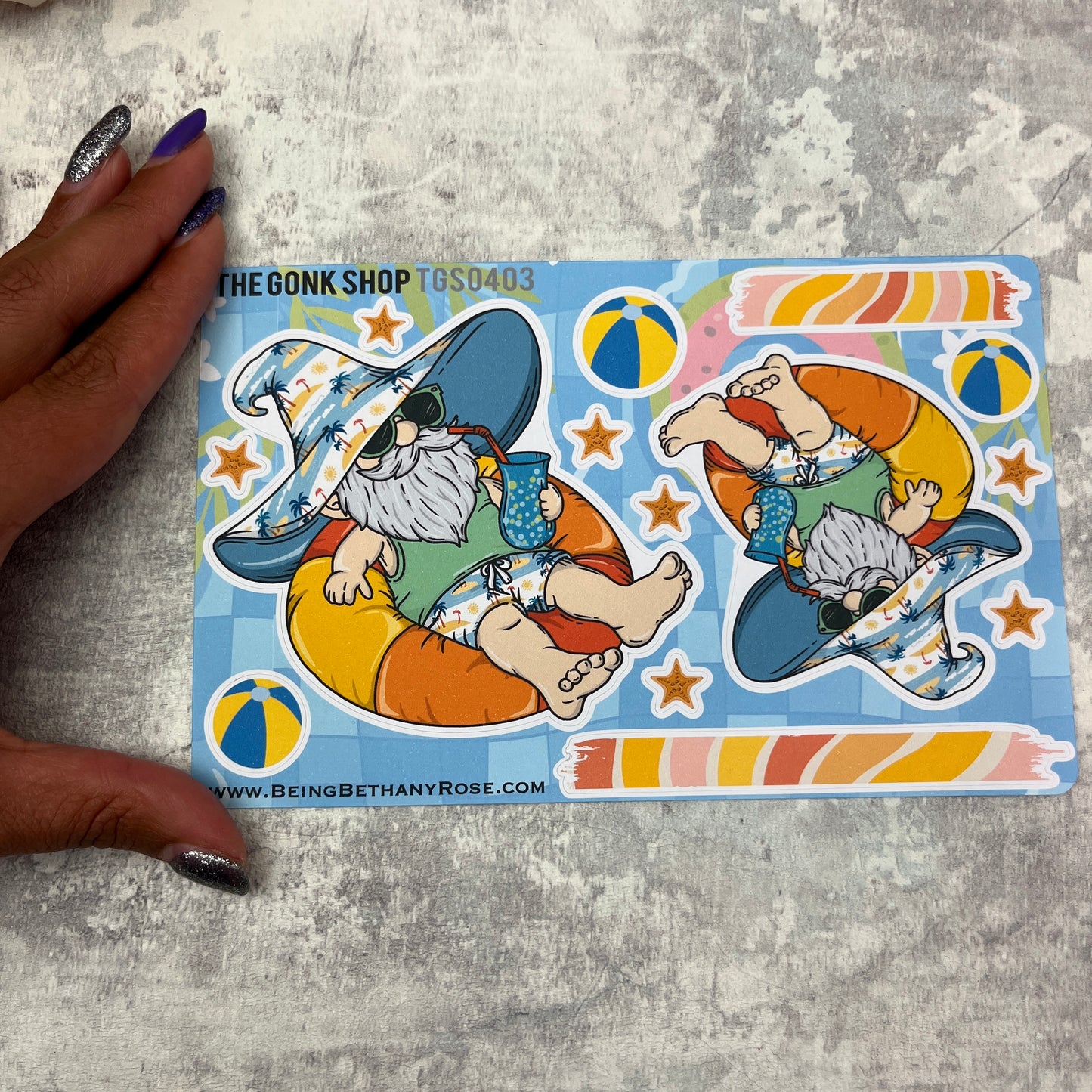 Brittany Beach - Pool Ring Gonk Stickers (TGS0403)
