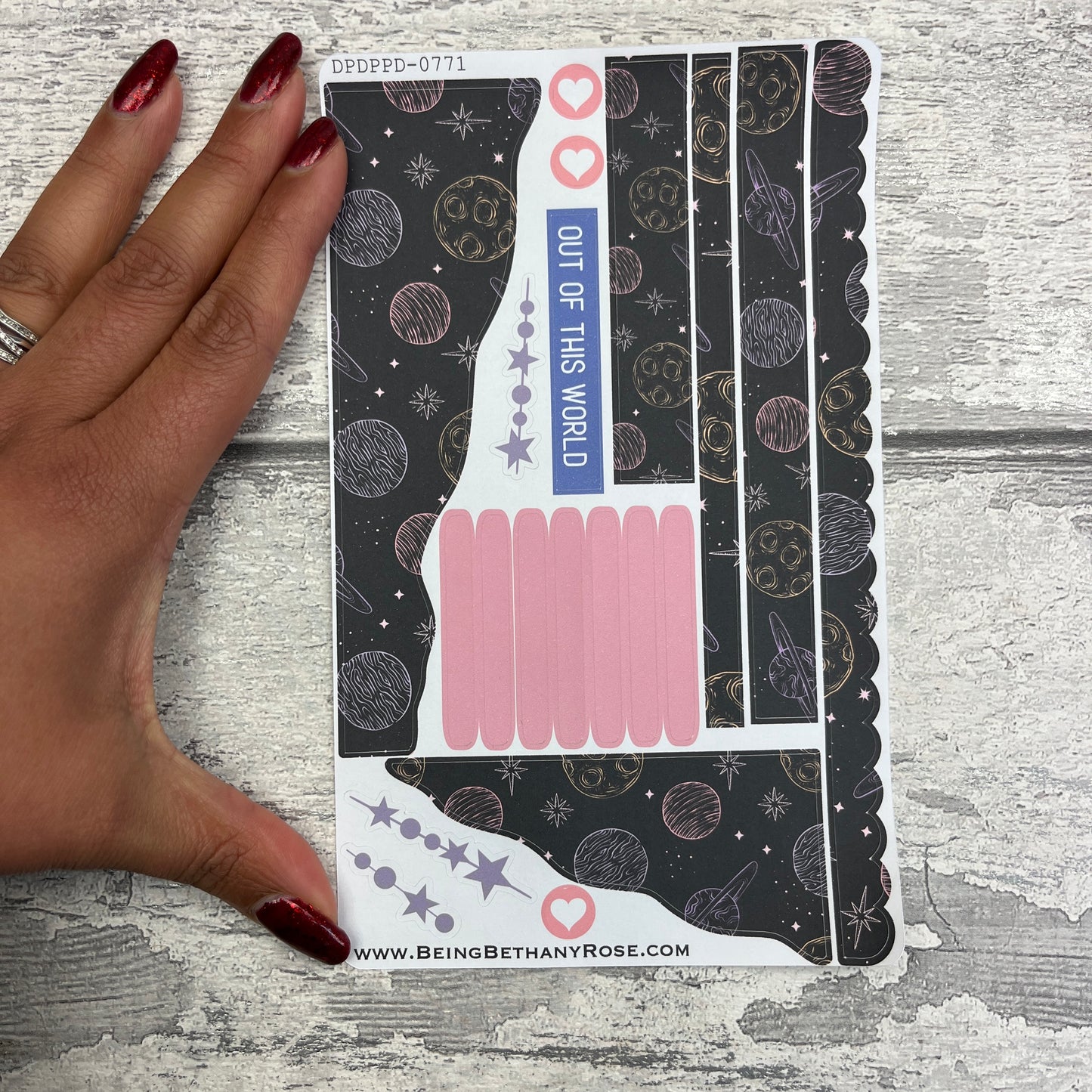 (0771) Passion Planner Daily Wave stickers - Out of this world - Kallie