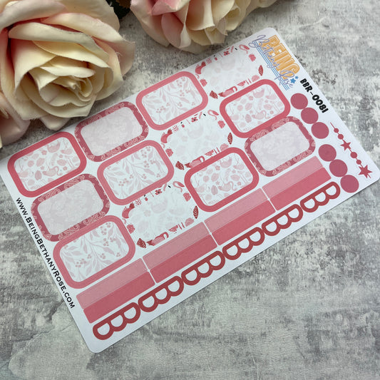 Frankie Flamingo boxes planner stickers (BBR-0081)