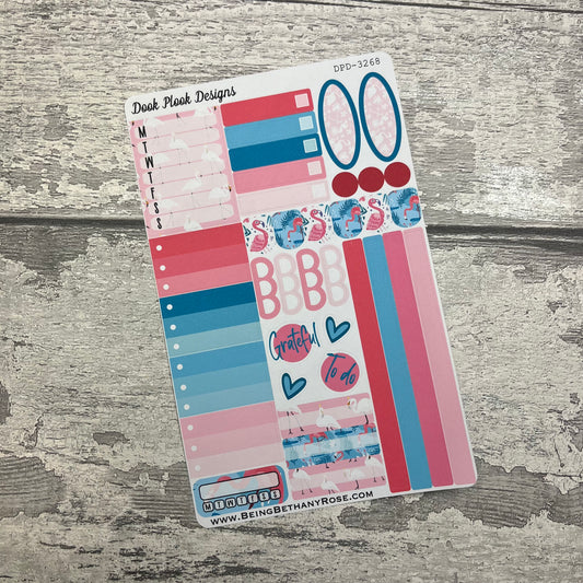 Frankie Flamingo Gonk functional planner stickers (DPD3268)