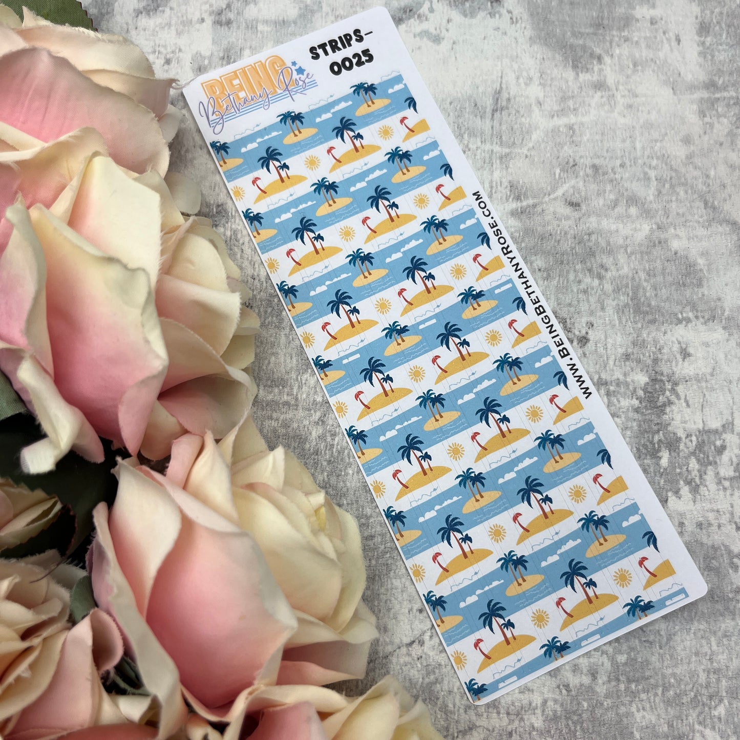 Brittany Beach - thin washi style strip stickers (BBRSTRIPS-0025)