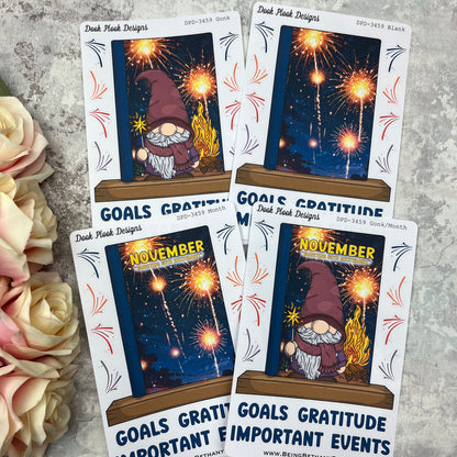 Large Bookshelf - November Cover page 'Bonfire Night fireworks' Sticker (DPD3459)