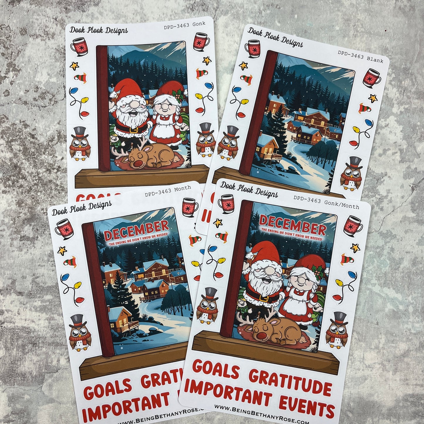 Large Bookshelf - December Cover page 'Christmas' Sticker (DPD3463)