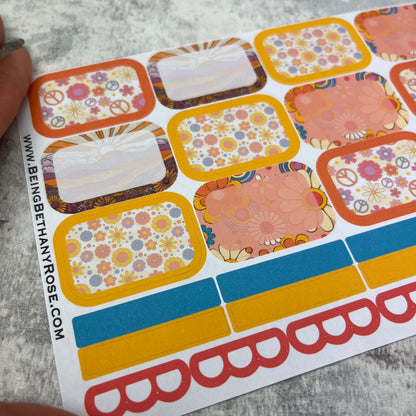 Bodhi Flower Power boxes planner stickers (BBR-0084)